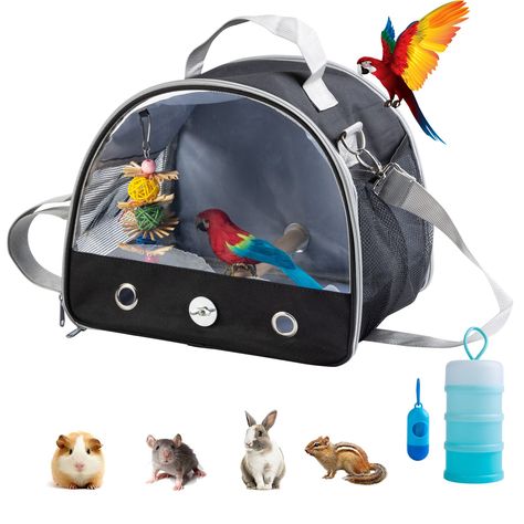 Bird Carrier Travel Cage Parrot - Lightweight Breathable Pet Traveling Bag with Standing Perch Bird Parrot Toys Portable Outg Bird Travel Carrier, Rabbit Cages Outdoor, Bird Carrier, Diy Rabbit Cage, Small Bird Cage, Pet Travel Bag, Rabbit Cage, Purple Bird, Rabbit Cages