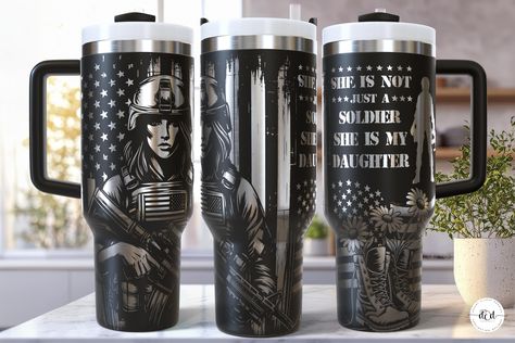 Military 40 Oz Laser Tumbler Wrap SVG / Engraved Etched Quencher Seamless / Patriotic Distressed Grunge Design / US Flag Army Boots Daughter by DreamyClipartDoodles on Etsy Girl Soldier, Tumbler Wrap Svg, Grunge Design, Army Boots, Us Flag, Software Design, Tumbler Wrap, Laser Engraving, Etching