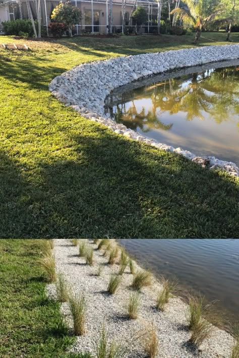 Pond Slope Landscaping, Lake Edge Landscaping, Water Edge Landscape Architecture, Retention Pond Design, Bio Swales Landscape Architecture, River Bank Erosion Control, Wetland Landscape Architecture, Retention Pond Landscape Architecture, Landscape Engineer