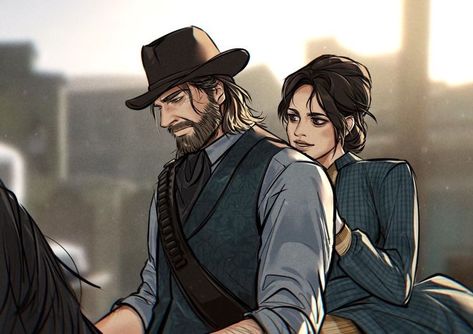 Arthur And Mary, Rdr2 Fanart, Western Gunslinger Art, Cowboy Draw, Red Dead Redemption Art, Read Dead, Cowboy Aesthetic, Red Dead Redemption Ii, Red Redemption 2