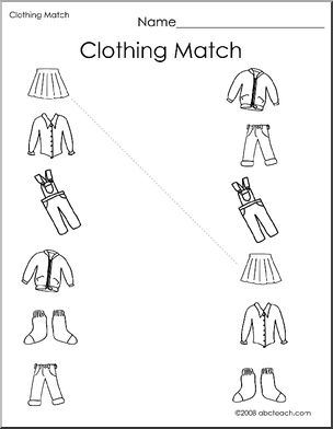 Clothes Matching Worksheets Identify The Picture Worksheet, Kindergarten Matching Worksheets, Clothes Worksheets For Preschool, Clothing Activities For Preschool Free Printables, Clothes Worksheets For Kindergarten, My Clothes Worksheet, Clothes Worksheets For Kids Activities, Clothes Worksheets For Kids, Clothes Activities For Preschool