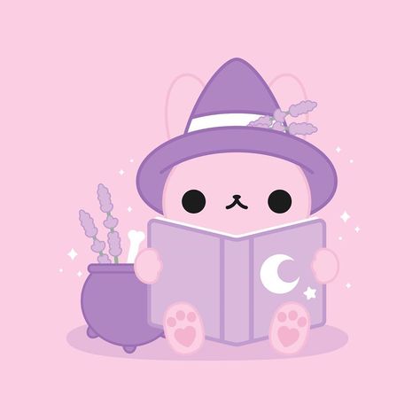 Lavender bunny witch for day three of #incctober! Do you like cute or creepy witches better? Let us know in the comments! 🔮🐰💕 #inktober… Bunny Witch, Ipad Widgets, Lavender Bunny, Witch Hat, Cover Pages, Drawing Inspiration, Cute Art, Witch, Hello Kitty