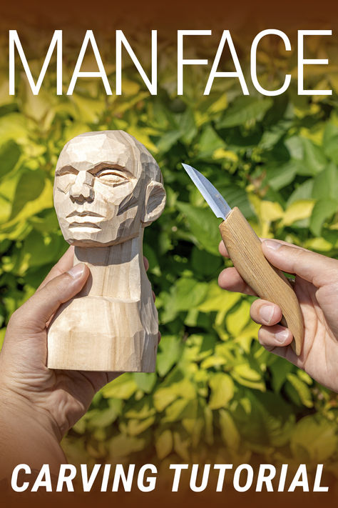 Unlock the secrets of this engaging art form as we demonstrate how to carve a Man Face with precision and finesse. From the initial block of wood to the intricate details, we'll provide step-by-step instructions on bringing out the manly charm in your carving 🙌 Wood Carving Face Step By Step, Wood Carving Patterns Templates, Ornamental Wood Carving, Wood Carving Ideas, Art Sculpture En Bois, Block Carving, Wood Carving Art Sculpture, Wood Carving Faces, Dremel Carving