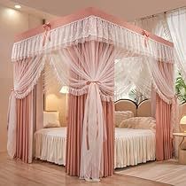 Boys Bed Canopy, Bed Drapes, Canopy Bed Curtains, Traditional Curtains, Canopy Curtains, Canopy Bedroom, Layered Curtains, Elegant Bedding, Bed Canopy