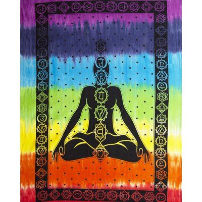 Chakra Wall Hanging, Colorful Rooms, Tie Dye Tapestry, Trippy Room, Trippy Room Decor, Couch Throw, 7 Chakra, 7 Chakras, Wall Hanging Tapestry