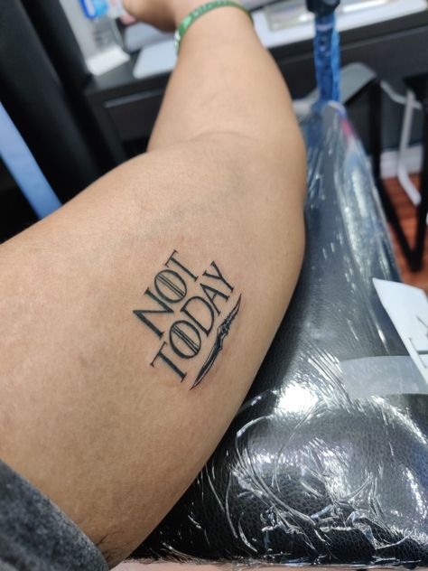 Not Today Tattoo, Got Tattoo, 2024 Tattoo, Game Of Thrones Tattoo, Gaming Tattoo, Eagle Tattoo, Leg Tattoo, Not Today, Guilty Pleasures