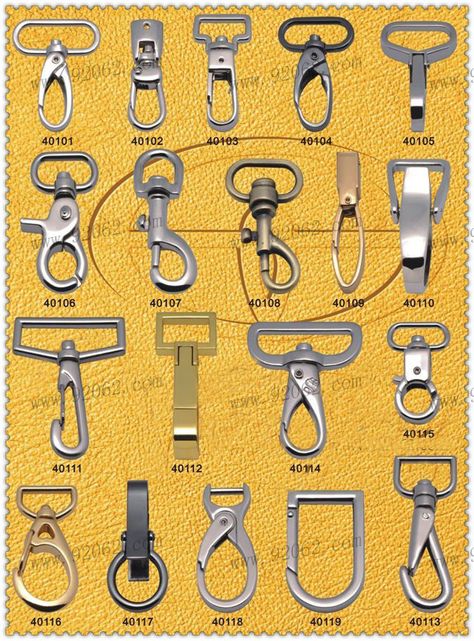 Swivel Hooks, Spring Snaps, Snap Hooks, Bolt Snaps, Trigger Hooks Manufacturer & Supplier | 92062 Paracord Diy, Leather Craft Tools, Purse Hardware, Pola Kristik, Screws And Bolts, Metal Accessories, Leather Projects, Leather Key, Diy Dog Stuff