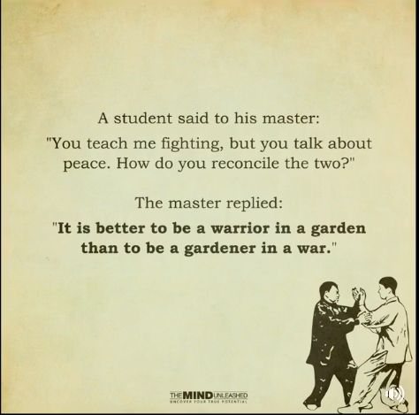 "It is better to be a Warrior in a garden than to be a Gardener in a war." It’s Better To Be A Warrior In A Garden, Warrior In A Garden Quote, It Is Better To Be A Warrior In A Garden, Warrior In The Garden, Better To Be A Warrior In A Garden, Warrior In A Garden Tattoo, A Warrior In A Garden, Warrior In A Garden, Fruit Quotes