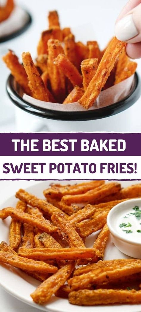 Best Baked Sweet Potato, Baked Potatoes In The Oven, Potato Fries Baked, Making Sweet Potato Fries, Potatoes In The Oven, Baked Sweet Potato Fries, Sweet Potato Recipes Fries, Sweet Potato Fries Baked, Crispy Sweet Potato