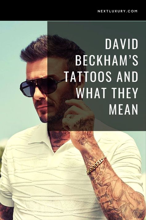 Soccer Related Tattoos, Tattoo Beckham, David Beckham Tattoo, Soccer Player Tattoos, Tattoos And What They Mean, David Beckham Tattoos, Soccer Tattoos, Shin Tattoo, Chicano Lettering