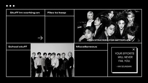 Straykids desktop wallpaper Straykids Desktop Wallpaper, Laptop Organization, Pc Desktop Wallpaper, Wallpaper Organizer, Wallpaper Notebook, Desktop Wallpaper Organizer, Desktop Design, Phone Screen Wallpaper, Wallpaper Dekstop