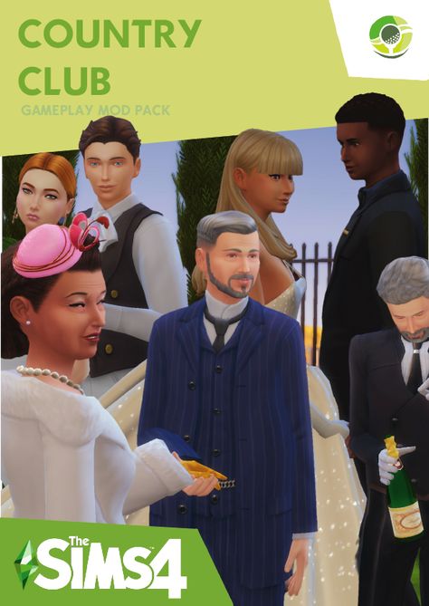 Sims 4 Club Mod, Sims 4 Money Mod, Sims 4 Old Cc, Sims 4 Cc Maxis Match Old Money, Sims 4mods Gameplay, Sims 4 Gameplay Mods Cc, Sims 4 Mods Packs, Country Club Sims 4, Sims 4 Country Club Cc