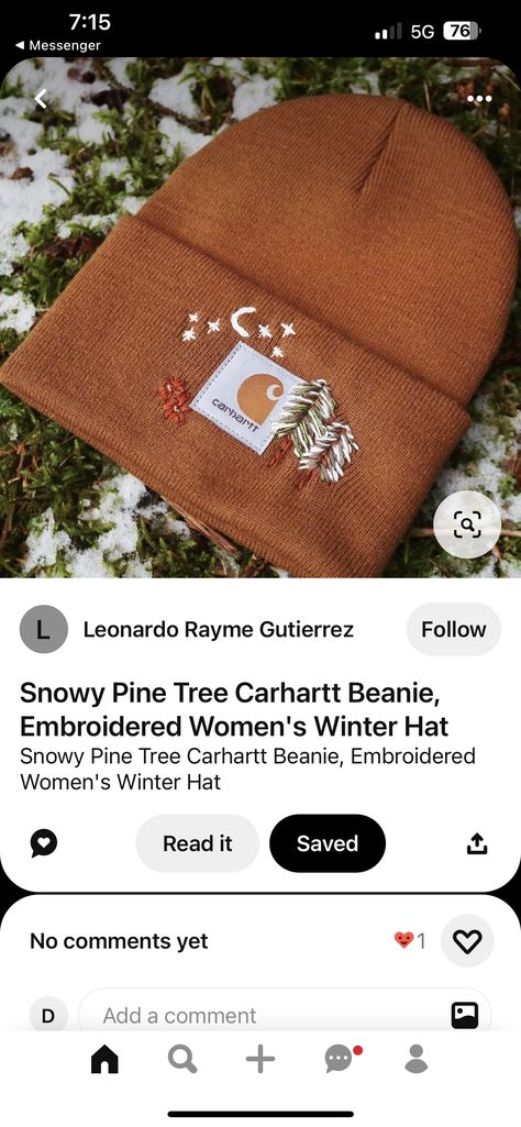 Beanie Embroidery Diy, Carhartt Hat Embroidery Diy, Carhart Embroidery Hat, Embroidered Cross, Hand Embroidery Beanie, Embroidery Beanie Ideas, Embroidery Hat Ideas, Carhartt Embroidery, Embroidery On Carhartt Hat