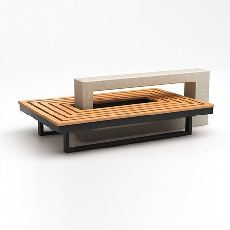 Urban Furniture Bench, Park Bench Design, Street Furniture Design, Outdoor Picnic Table, Urban Furniture Design, Parks Furniture, Bench Design, Concrete Bench, Wood Furniture Design