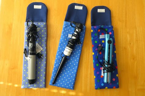 DIY Curling Iron Covers Curling Iron Cover Pattern, Curling Iron Holder Diy, Iron Covers, Curling Iron Holder, Sew Ideas, Sew Projects, Sewing Machine Projects, Ironing Board Covers, Bags Diy