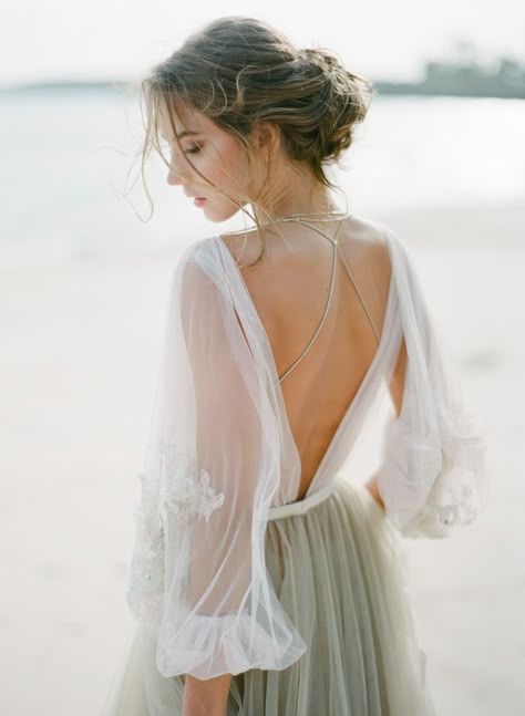 Bridal Hair | Relaxed Bridal Hair | Bridal Up Do | Beach Wedding Hair | Aixoo Bali | Wedding Sparrow Gray Wedding Dress, Grey Wedding Dress, Dreamy Wedding Dress, Royal Wedding Dress, Gray Wedding, Bride Portrait, Beach Bride, Coastal Wedding, Gray Weddings