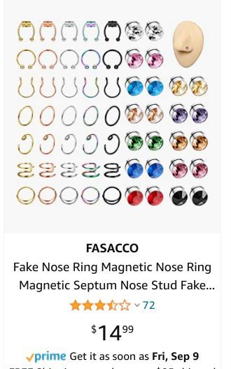 Magnetic Nose Stud, Magnetic Nose Ring, Fake Nose Stud, Septum Nose, Fake Nose Rings, Fake Nose, Nose Rings, Nose Stud, Things To Buy