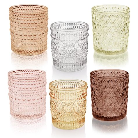 PRICES MAY VARY. 🌟 Fall Candle Holders: Enhance your space with our exquisite 24-piece candle holder with 6 different fall colors and 3 different patterns. Featuring a stunning ribbed design, these votive candle holders make your candles shine brilliantly under any light, adding a touch of elegance to your surroundings 🌟 Glass Candle Holders: Our glass tealight candle holders are designed to accommodate standard tealights, LED lights, and votives up to 1.5 inches in diameter. With dimensions c Fall Votive Candle Holders, Votive Candles Wedding, Tea Lights Centerpieces, Gold Votive Candle Holders, Centerpiece Birthday, Fall Candle Holders, Romantic Candle Light Dinner, Fall Wedding Tables, Glass Tealight Candle Holders