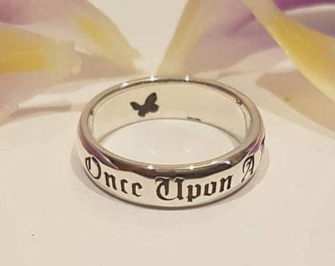 Once Upon A Time Ring, Fairy Tale Ring, Butterfly Ring, Disney Princess, Personalized Ring, Handmade, Custom Jewelry, Book Jewelry Fairy Tale Ring, Fairytale Ring, Fairy Tale Jewelry, Ring Butterfly, Birthday Things, Fandom Jewelry, Betty And Jughead, Once Up A Time, Jewelry Butterfly