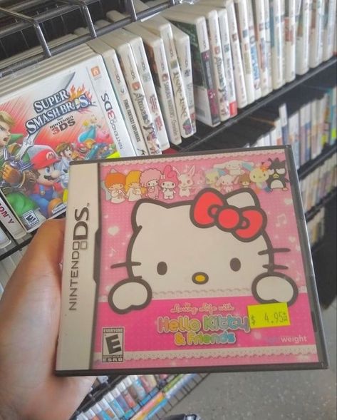 Cute Ds Games, Nintendo Switch Aesthetic, Switch Aesthetic, Aesthetic Hello Kitty, Kawaii Games, Charmmy Kitty, Nintendo Ds Games, Hello Kitty Aesthetic, Melody Hello Kitty