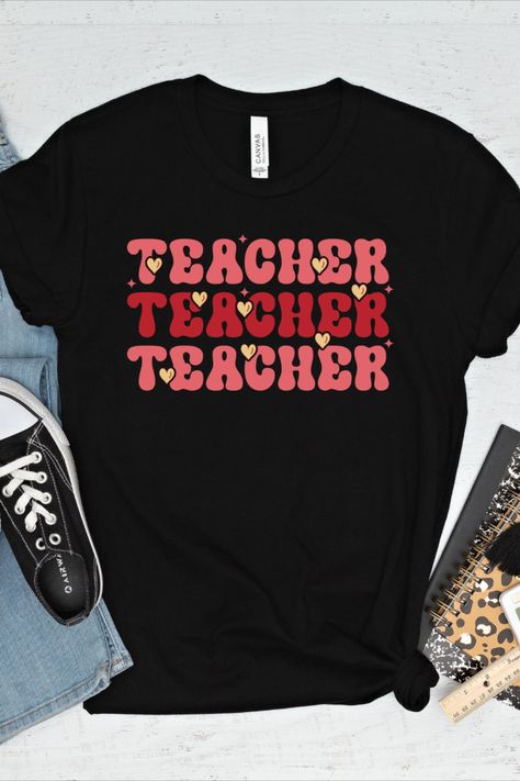 Cute Teacher shirt, Back to School Shirt, Fall teacher shirt, Retro Shirt, School Shirt, Teacher Appreciation Gift, New Teacher shirt Neck Design Suit, Become A Teacher, Teacher T Shirts, New Teacher, Elementary School Teacher, Teacher Outfit, Round Neck Design, Leggings Shorts, Skirts Jeans