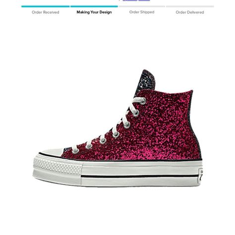 Sequin Pink With Black. Never Worn Platform Chucks, Sequin Pink, Womens High Top Shoes, Custom Chuck Taylors, Converse Platform, Chuck Taylor All Star Lift, Pink Converse, Shoes Converse, Custom Glitter