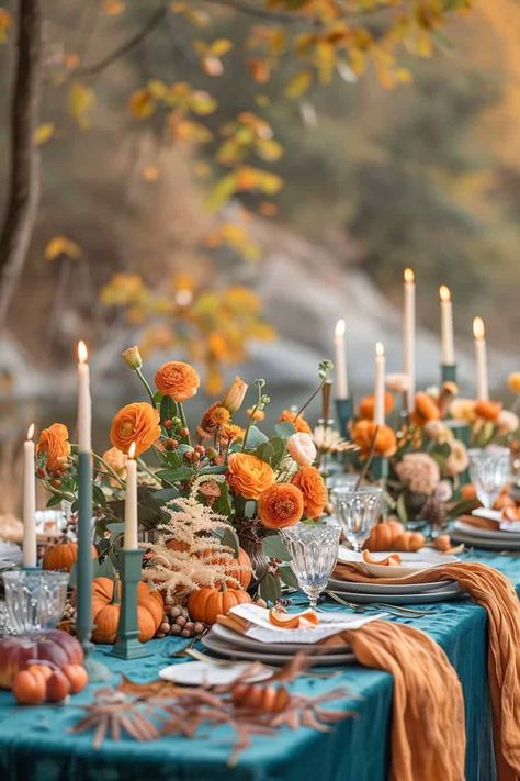 Colorful Fall Centerpiece, Vivid Fall Wedding, Fairytale Palette, Thanksgiving Arrangements, Winter Baptism, Fall Bridal Shower Decorations, Thanksgiving Vibes, Wedding Cake Pearls, Fall Wedding Color Schemes