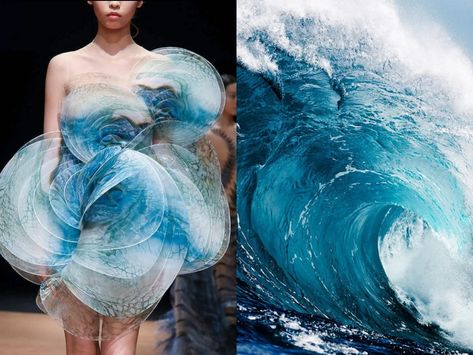 Ocean Inspired Fashion, Water Fashion, Nature Inspired Fashion, Mode Hipster, Conceptual Fashion, Fashion Illustration Sketches Dresses, Ocean Fashion, Fashion Sketchbook, Sea Inspired