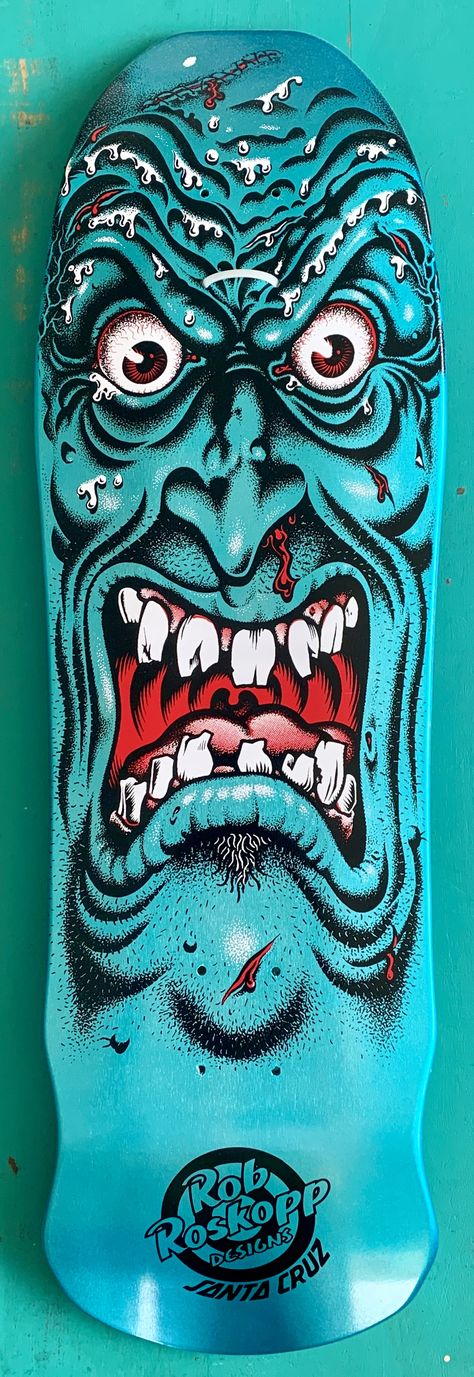 Rob Roskopp Metallic Uglyface Reissue Rob Roskopp Skateboard Design, Rob Roskopp, 80s Skateboard, Skate Tattoo, Black Skulls Wallpaper, Skateboard Logo, Beer Wall, Abstract Art Projects, Old School Skateboards