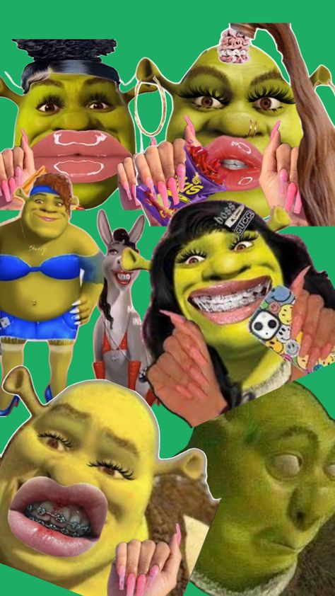 Shrek, Funny, Green