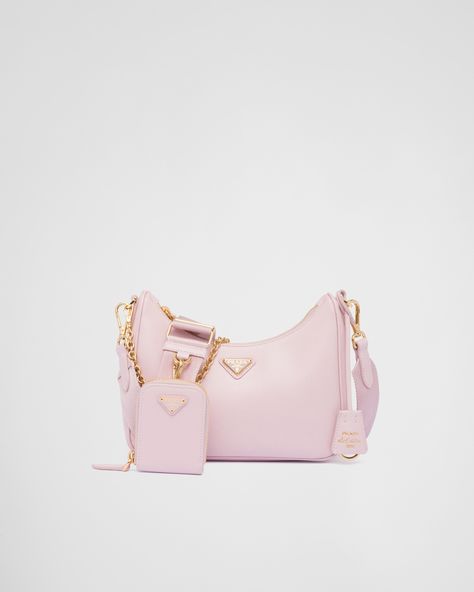 Alabaster Prada Re-edition 2005 Saffiano Leather Bag | PRADA Prada Re Edition 2005 Saffiano, Pink Prada Bag, Prada Re Edition 2005, Pink Shoulder Bags, Prada Purses, Prada Re Edition, Maternity Outfits, Prada Logo, Luxury Purses