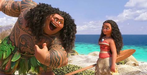 Moana and Maui from Disney's Moana The Rock Wwe, Best Classic Movies, Welcome Songs, Auli'i Cravalho, How Far Ill Go, Cartoon Princess, Good Movies On Netflix, Product Animation, The Rock Dwayne Johnson