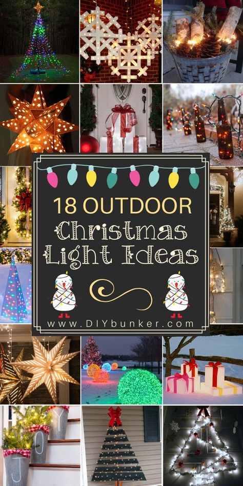 Christmas lights are one of the best parts of the holiday. You get the chance to personalize your own front lawn and check out your neighbors' creative ideas. Here are some of the best Christmas light setups online! #christmas #xmas Christmas Light Decor Ideas, Christmas Light Decor, Light Decor Ideas, Christmas Light Ideas, Outdoor Christmas Diy, Christmas Lights Outside, Christmas Garden Decorations, Outside Christmas Decorations, Diy Christmas Lights