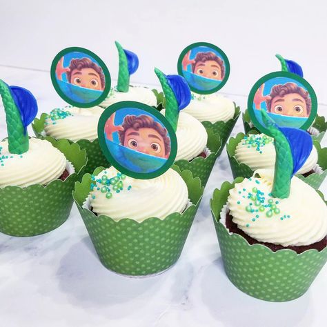 Luca Birthday Cupcakes, Luca Cupcakes Ideas, Luca Birthday Party Ideas Decoration, Luca Cupcakes, Luca Party, Ideas Para Cumpleaños, Luca Birthday, Disney Luca, Luca Disney