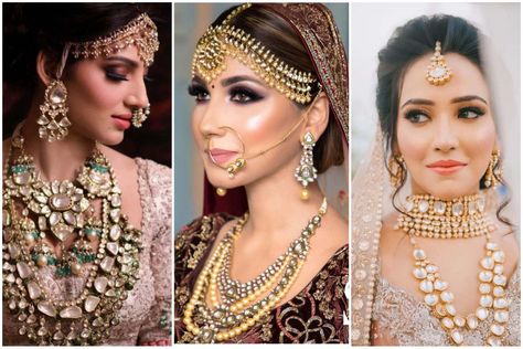 How To Choose The Right Hair Accessory For Your Face - Maangtika, Mathapatti and Jhoomar - Finding Your Bridal Jewellery Match ! - Witty Vows Pakistani Gold Jewelry, Three Necklace Set, Celebrity Twins, Side Braid With Bun, Chunky Accessories, Latest Summer Fashion, Diamond Face Shape, Face Cut, Jewellery Bridal