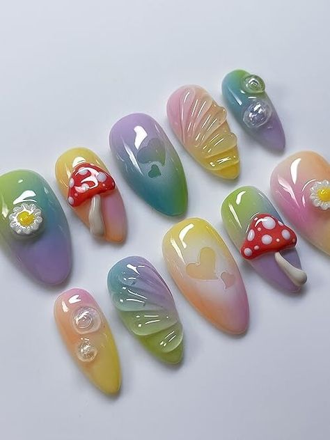 INNERBLOOM NAILS's Amazon Page Rave Nails, Subtle Nail Art, 3d Nail Designs, Business Nails, 2024 Nails, Easter Nail Designs, Plain Nails, Hippie Nails, February Nails