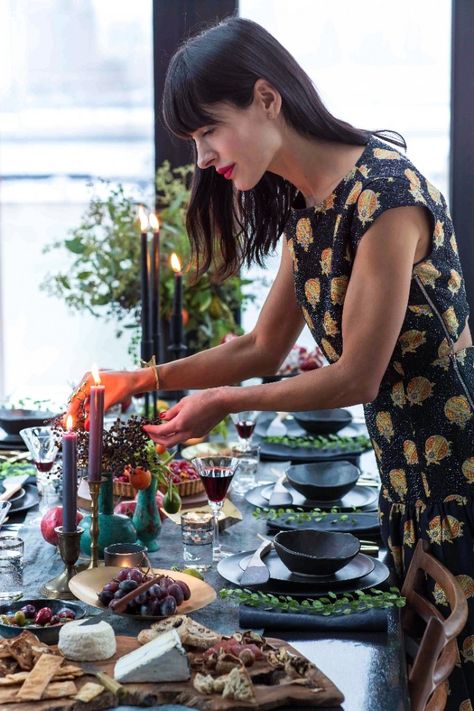 6 Rules for Getting Swoon-Worthy Holiday Style from Athena Calderone | The Study Chalkboard Diy, Cranberry Tart, Athena Calderone, Dining Ideas, Chicken And Shrimp Pasta, Holiday Tablescapes, Shrimp Pasta Recipes, Meals For Two, Holiday Tables