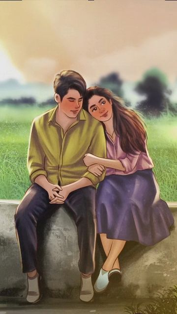 Women Picture Drawing, Love Story Image, Best Lovers Images, Broken Lovers Images, Couple Illustration Aesthetic, Cute Couple Animation, Animated Couple Images, Lofi Couple, One Side Love Images