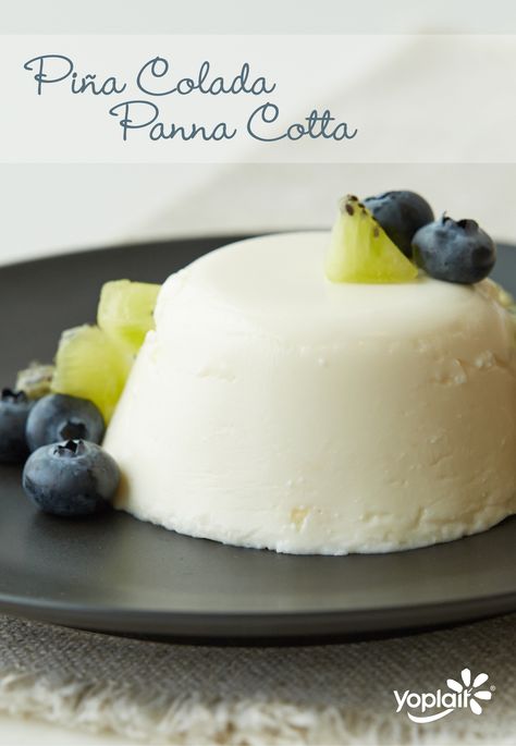 Piña Colada Panna Cotta- It's cool, it's tropical and everything else we love in a creamy panna cotta. Scratch Desserts, Tropical Desserts, Panna Cotta Recipe, Dairy Desserts, Sicilian Recipes, Filipino Desserts, Apple Pies, Easy No Bake Desserts, Layer Cakes