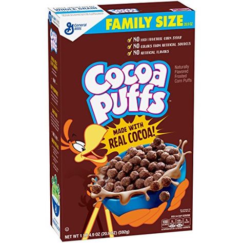 Cocoa Puffs Cereal, Chocolate Candy Brands, Marshmallow Cereal, Oatmeal Flavors, Corn Puffs, Whole Grain Foods, Chocolate Cereal, Types Of Cereal, Cocoa Puffs