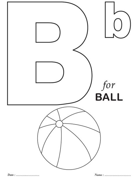 Printables Alphabet B Coloring Sheets Letter B Coloring Pages, Coloring Worksheets For Kindergarten, Letter Activity, Letter A Coloring Pages, Letter B Worksheets, Coloring Letters, Kindergarten Coloring Pages, Abc Coloring Pages, Preschool Coloring Pages