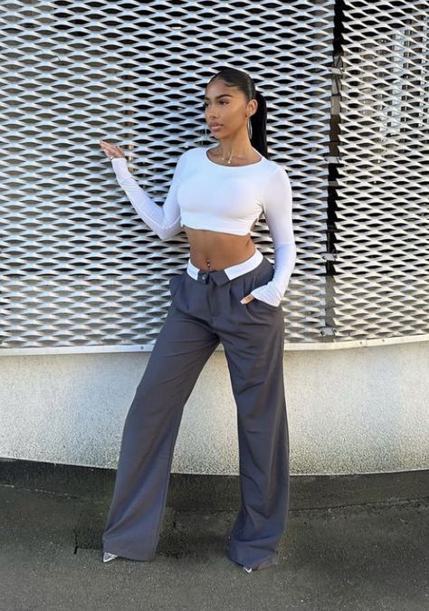 Fold Over Waist Pants Outfit, Waist Pants Outfit, Fold Over Pants, Waist Pants, Fold Over, Pants Outfit, Fashion Inspo Outfits, Fashion Inspo, My Style