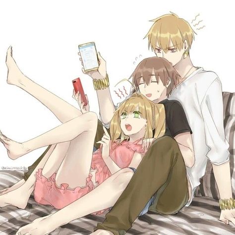 Anime Love Triangle, Kirishima And Bakugou, Brother And Sister Anime, Gilgamesh Fate, Sister Poses, King's Avatar, Sibling Poses, Anime Siblings, Sister Pictures