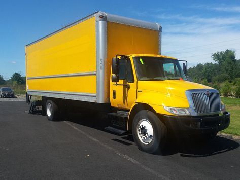 2011 International 4300 box truck Yellow Truck, 11 Number, Second Income, Truck Boxes, Vision Board Images, Box Truck, International Model, Air Brake, Ariana Grande Photoshoot