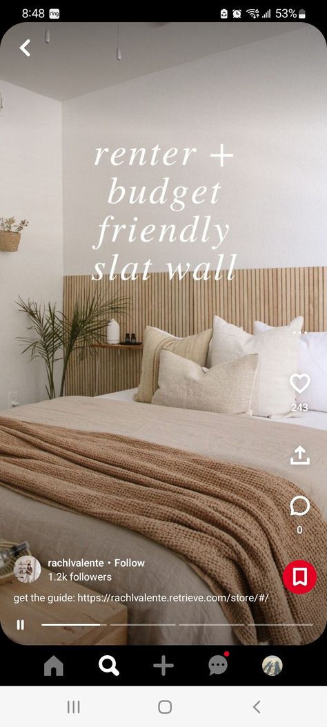 Renter Friendly Decorating, Renter Friendly Wallpaper, Faux Headboard, Austin Apartment, College House, Tv Wall Decor, Rental Decorating, Dream House Rooms, Studio Apartment Decorating