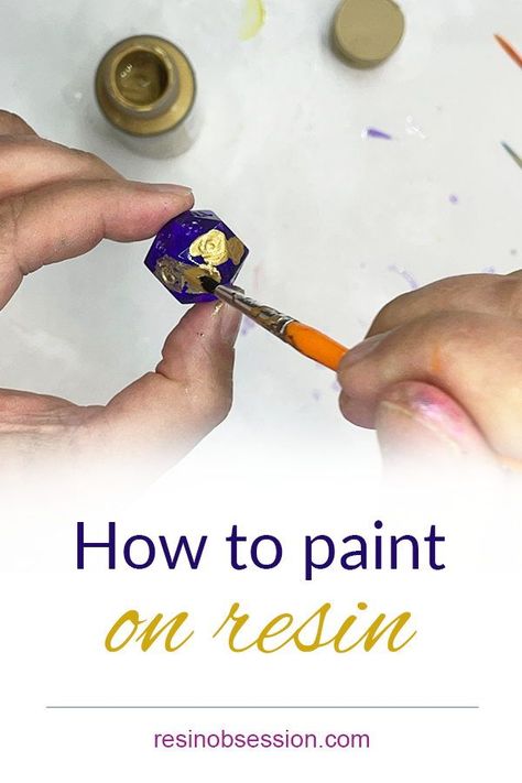 Learn the technique to painting on resin. . . . . #resin #resinobsession How To Paint On Resin, Diy Epoxy Jewelry, Resin Coloring Techniques, Paint On Resin, Success Painting, Painting On Resin, Acrylic Paint On Plastic, Resin Techniques, Painting With Resin