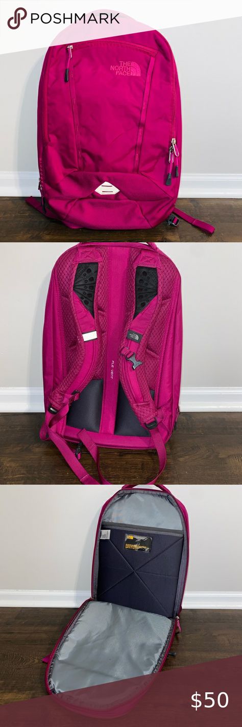 The North Face MicroByte FlexVent Hot Magenta Pink Laptop School Backpack NWOT Pink Laptop, Magenta Pink, School Backpack, School Backpacks, North Face, The North Face, Laptop, Backpacks, Handbags