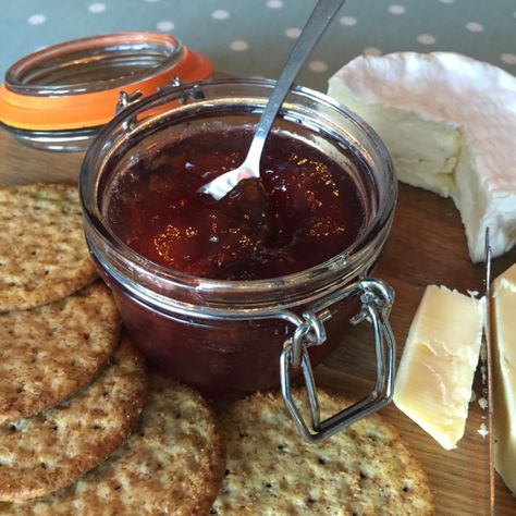 Plum and Port Jam- A Taste of Porto | Blissful Domestication Mulled Wine Spices, Plum Jam, Comfortable Kitchen, Jam Recipe, How To Make Jam, My Jam, Cheese Crackers, Jam Recipes, Slice Of Bread