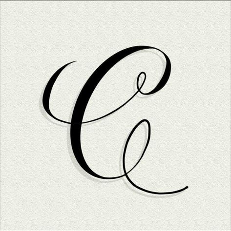 Letter C Calligraphy, C Wallpaper Letter Aesthetic, Letter C Design, Calligraphy Alphabet Tutorial, Thanksgiving Cards Handmade, Chic Tattoo, Cross Wallpaper, C Design, Hand Lettering Art