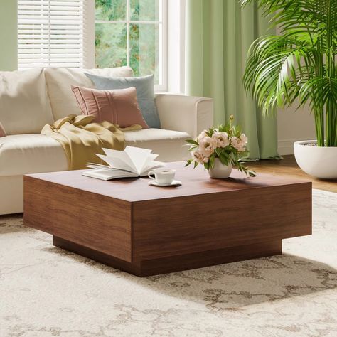 Storage ottoman coffee table